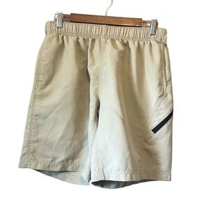 BCG Medium M Beige Shorts Athletic Casual‎ Elastic Waist Activewear Mens